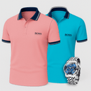 [Buy 2 Pay 1] 2-Pack Premiere Polo Shirts + Exclusive Watch