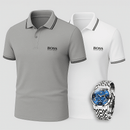 [Buy 2 Pay 1] 2-Pack Premiere Polo Shirts + Exclusive Watch